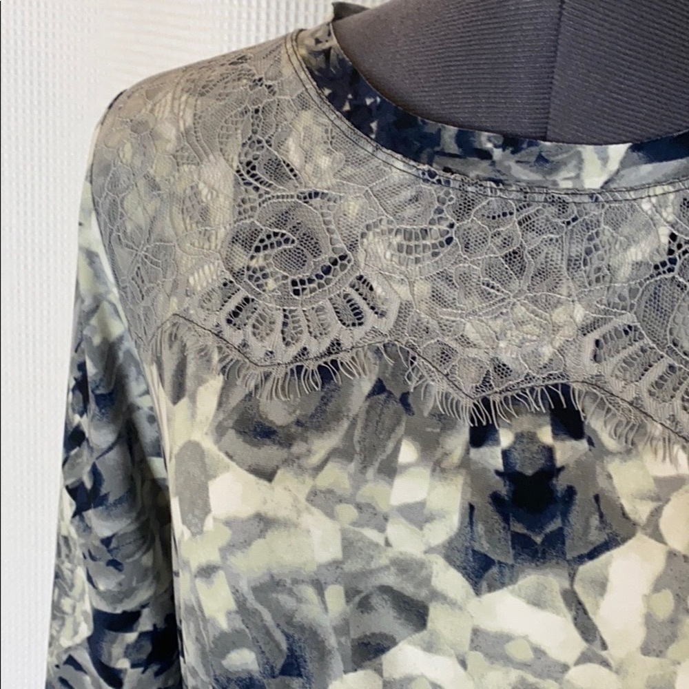 SIMPLY VERA Wang Blue Floral Dress S